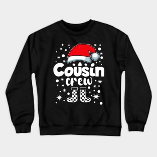 Xmas Family Cousin Santa Hat Christmas Crewneck Sweatshirt